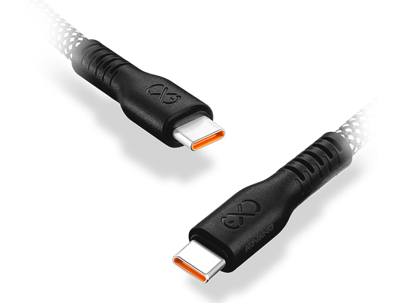EXC USB C-USB C eXc IMMORTAL kábel, 0,9 m, fekete